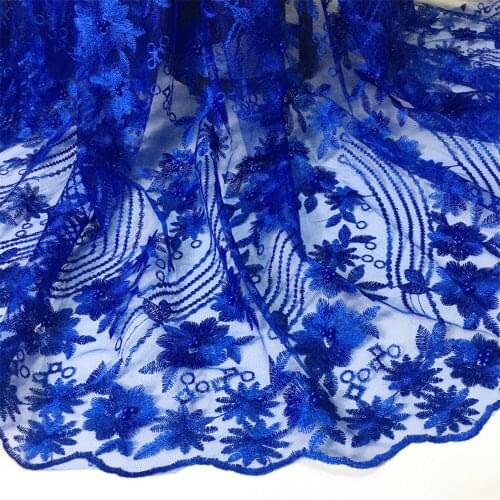 African Lace Fabric 2021 High Quality Lace with Beaded French Mesh Fabric Nigerian Swiss Lace Fabrics for Dress Wedding M4427a
