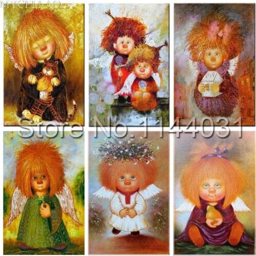 DIY 5D Diamond Painting Cartoon Cross Stitch Diamond Embroidery Angel Baby Mosaic Full Rhinestones Home Decoration Christmas