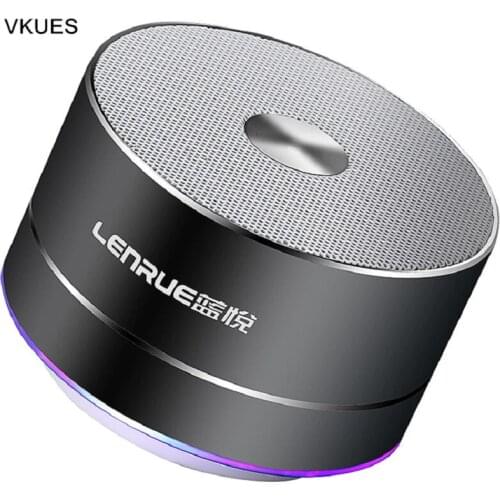 LENRUE A2 Wireless Speaker 360 Stereo Portable Led Speakers with Built In Mic MP3 MINI Subwoof Smart Column Loudspeaker for Car