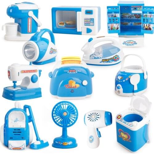 Childrens analog household appliances toys blue mini household appliances childrens role-playing educational toys