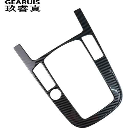 For Audi A4 B8 A5 Interior accessories Carbon Fiber Auto Center Control Gear Shift Panel Buttons Decorative Stickers Trim Covers
