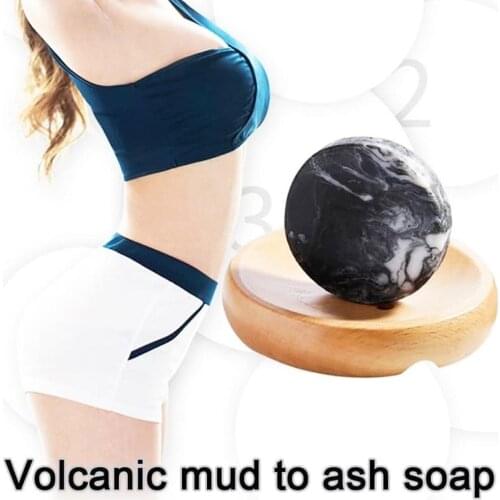 Home Skin Care Body Cleaning Volcanic Clay Coffee Slimming Refreshing Soap Bar Skin Whitening Shampoo Body Clear