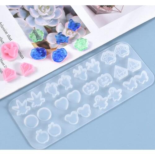 Halloween Silicone Pumpkin Ghost Diamond Deer Shape Resin Mold Set DIY Craft Home Decoration