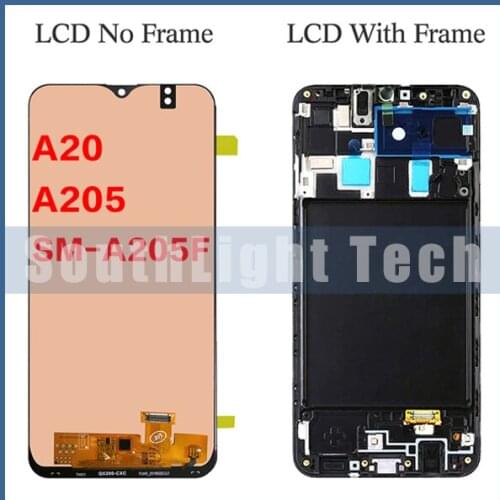 Grade AAA++ OLED Screen For Samsung Galaxy A20 A205 SM-A205F A205GN A205S A205YN LCD Display Touch Screen Digitizer OLED Screen