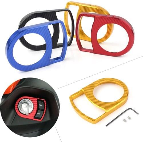 Motorcycle Ignition Switch Button CNC Lock Cover Scooter Engine Start Stop Case For Yamahs NVX 155 AEROX 155 2015 2016 2017 2018