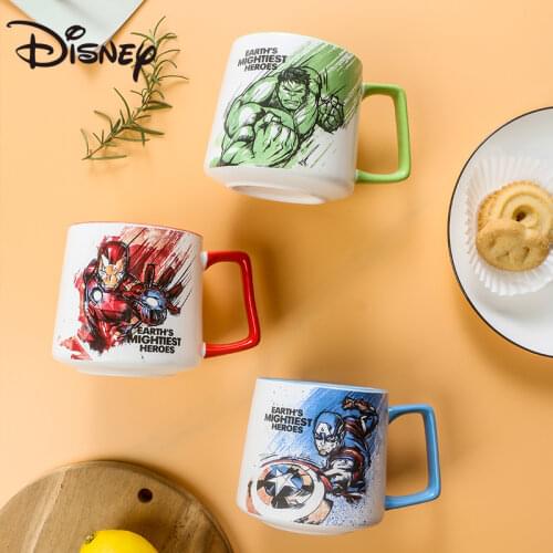 Disney Mug Marvel Series Revenge League Ceramic Mug Large capacity Coffee mug Heat resistant Milk mug Iron Man gift mug
