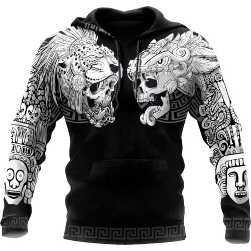 Mexico Aztec Skull Tattoo Tattoo 3D All Over Printed Unisex Hoodie Men Sweatshirt Streetwear Pullover Casual Jacket Tracksuit-66