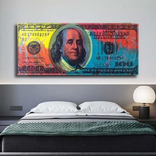 Modular Hd Prints Abstract Pictures Home Decoration 1 Pieces Dollar Gold Painting Canvas Modern Poster Wall Art for Living Room