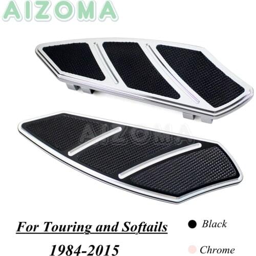 1 Pair Motorcycles Front Driver Floorboards Foot Pegs Rest For Harley Touring FLH/FLT Softail Slim FLS 1984-2015 Fat Boy FLSTF