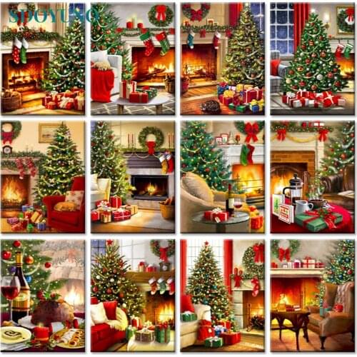 SDOYUNO 60x75cm Painting By Numbers Oil Paint By Numbers For Adult Christmas DIY Wall Art Digital Painting On Canvas Home Decor