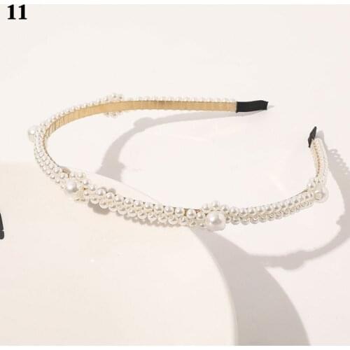 Korean Simulation Pearl Hair Hoop Girls Sweet Headbands Women Hairbands Thin Head Hoop Fashion Wedding Jewelry Hair Accessories