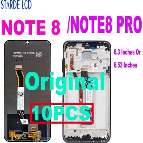 10PCS Original LCD For Xiaomi Redmi Note 8 note8 Pro LCD Display Screen With Frame Screen Replacement For Redmi Note 8 Pro LCD