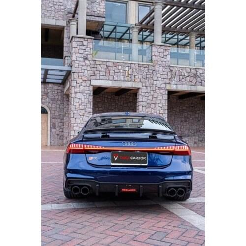 Suitable for A7 Audi C8 Modified Takd Fiber Front Wind Knife Side Skirt, Rear Lip Tail Wing Dry Carbon Surround