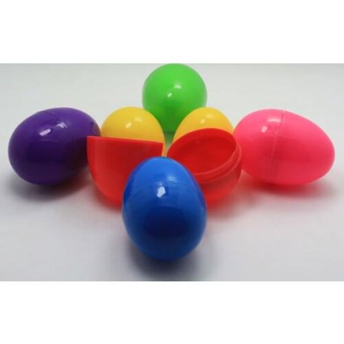 5.5*8cm Easter egg colorful opening ball hollow plastic toy egg ball game ball