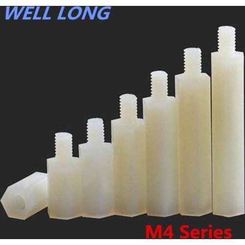 M4 Series Nylon column Insulated plastic stud Plastic spacer column Hexagonal column