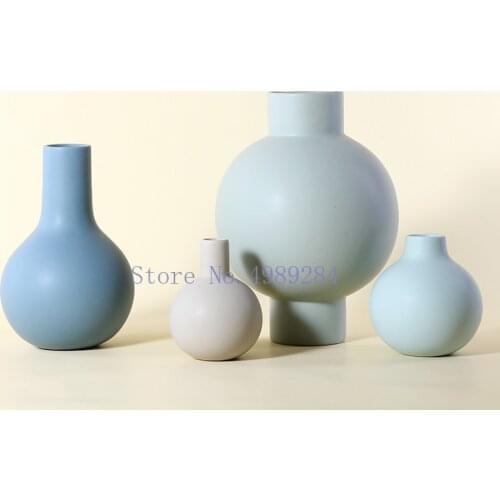 Nordic ceramics vase Home living room Flower arrangement Dried flowers Creative dining table modern Home Decoration Accessories