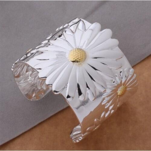 SZ-AB151 Hot Silver Color Gift Women Lady Nice High Quality Fashion Jewelry Extra Large Chrysanthemum /ajwajbda Bwbaknia