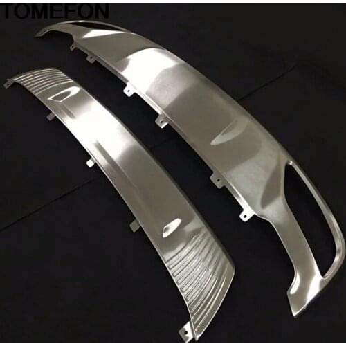 TOMEFON For Audi Q5 FY 2018 2019 Front Rear Bumper Protector Guard Skid Plate Sill Cover Trim Exterior Accessory Stainless Steel