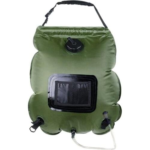 Outdoor Solar Shower Bag 20L Foldable Water Storage Bag Portable Shower Water Bag Mountaineering Bath Hot Water Bag