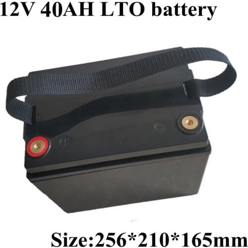 Waterproof LTO 12v 40ah Lithium Titanate Battery Pack BMS for Boat Inverter Light Caravan Fishing Outdoor Picnic +5A Charger