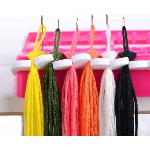 Cross Stitch Line Embroidery Floss Organizer Tool Dedicated 30 Needles Pins Wire Holder Tools M56