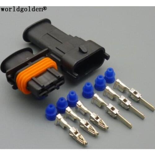 Worldgolden 3 Pin 1928404074 Sealed Automotive Connector Car Fuel Pressure Plug For Wire Connector Electrical Connector