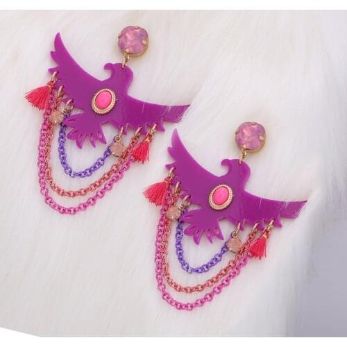 2020 Women Resin Tassel Earing Eagle Earrings Tassel Ear Charm Statement Earring Pendant Gifts Pendientes Brincos Amazing Price