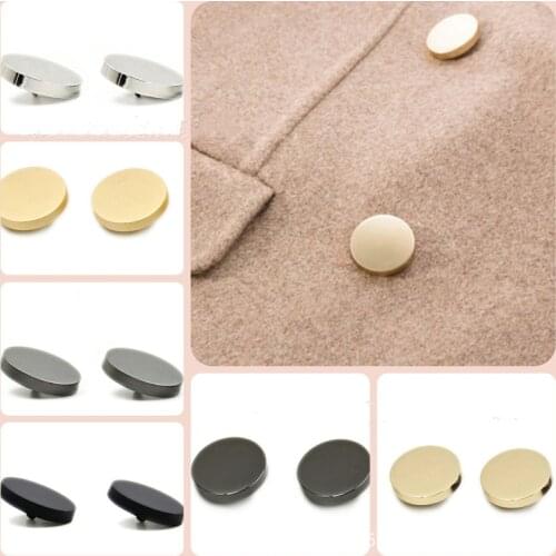 10Pcs Metal Flat Buttons high quality Shank seam for clothing Diy Jackets coats shirts Decorative Buttons Sewing Accessories