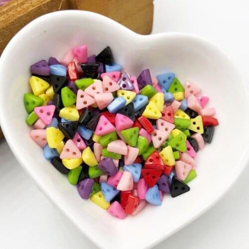 100Pcs/lot 6mm mini resin buttons kids apparel sewing accessories mix colors two holes DIY scrapbooking PH215