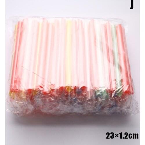 100PCS Plastic Straws Milkshake Wide Disposable Bubble Tea Drinking Straw Large Set Individually Wrapped Kitchen Tools