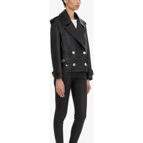 2021 Woman Coats Natural 100% Sheepskin Leather Jackets Female Windbreaker Sheepskin Leather Overcoat H805