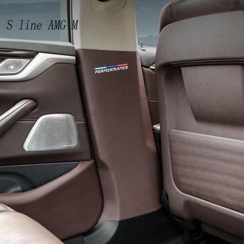 Car Styling Rear seat B pillar Anti Kick Pad Cover Sticker for bmw 5 Series G38 Leather Anti Dirty Mat Interior Auto Accessories