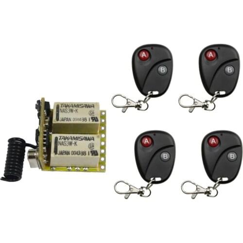 Wireless Micro Remote Control Switch Mini Receiver 3.7v 4.5v 5v 6v 7.4v 8.4v 9v 12v Small Receiver Transmitter 315Mhz/433Mhz