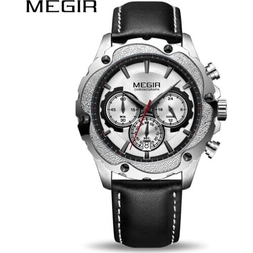 MEGIR Chronograph Sport Watch Men Waterproof Top Brand Luxury Army Military Watches Clock Men Creative Quartz Wrist Watches