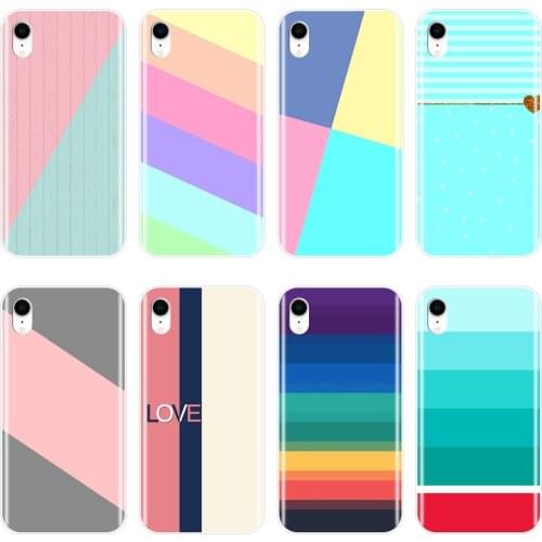 TPU For iPhone X XR XS MAX 8 7 6S 6 S Case Silicone Soft Stripe Love Pink Back Cover For Apple iPhone 6 S 6S 7 8 Plus Phone Case