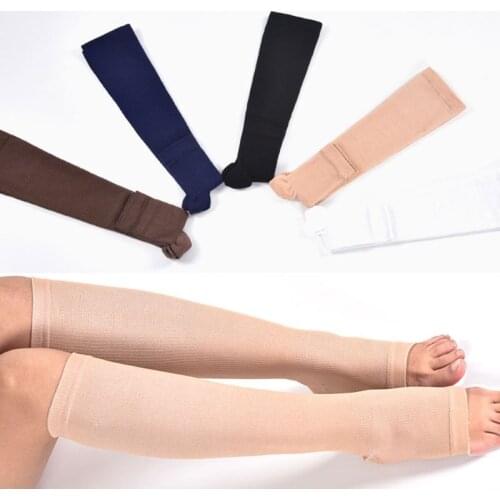 Women Men Unisex Open Toe Knee High Socks Leg Support Warmer Relief Pain Therapeutic Anti-Fatigue Sport Compression Stockings