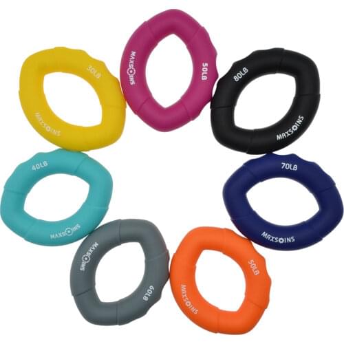 Hand Grips Muscle Power Training Rubber Ring Exerciser Finger Hand Grip Hand Gripper Gripping Ring Carpal Expander Fitness