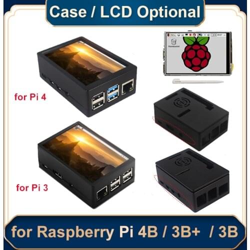 3.5 inch Raspberry Pi 3 Touch Screen TFT LCD 480*320 GPIO Display Monitor with ABS Case Fan for Raspberry Pi 4 Model B 3B Plus