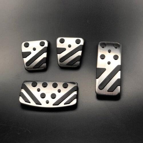 For Mitsubishi ASX Outlander Pajero Lancer EX AUTO Accelerator Brake Footrest Pedal Pads Pedals Stainless Steel Car Accessories