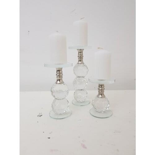 EU HOME DECORATION AROSE CRYSTAL PCS SET CANDLE holder