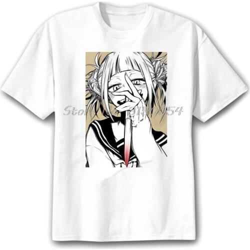 My Hero Academia Anime Original Comic Unisex T-shirt Kawaii Himiko Toga Hentai Harajuku Top Casual Tee Men Cotton Tshirt