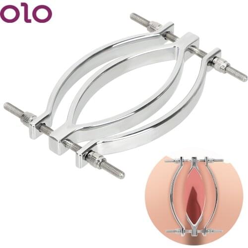 OLO Clitoris Clamps Labia Clip Stainless Steel Clitoris Stimulator G-spot Massage Sex Toys For Women Adult Games