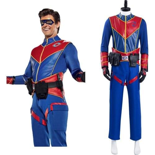 Henry Danger Captain Man Cosplay Costume Pants Vest Eye Mask Full Suit Halloween Carnival Outfits