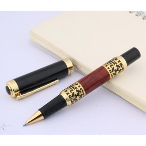 RED Emboss Chinese traditional pattern new office Black golden Trim Roller ball Pens
