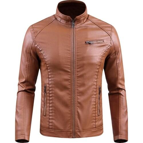 Vogue Nice New Winter Men Leather Jackets Motorcycle Keep Warm Leather Jackets Fashion Brand Mens Fleece Leather Jacket Coat