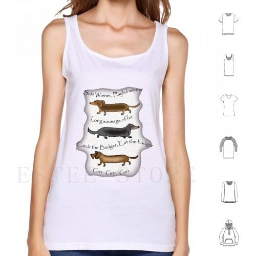 Soft Wiener , Playful Wiener... Tank Tops Vest Dachshund Wiener Sausage Dog Badger