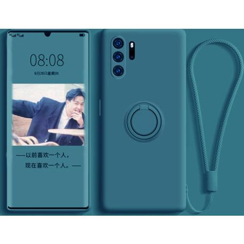 Soft Silicone Case For Huawei P30 P20 P40 Pro Mate 20 Nova 5T Honor 20 P20Pro P30Pro P40Pro Mate20 Covers With Ring Holder Stand