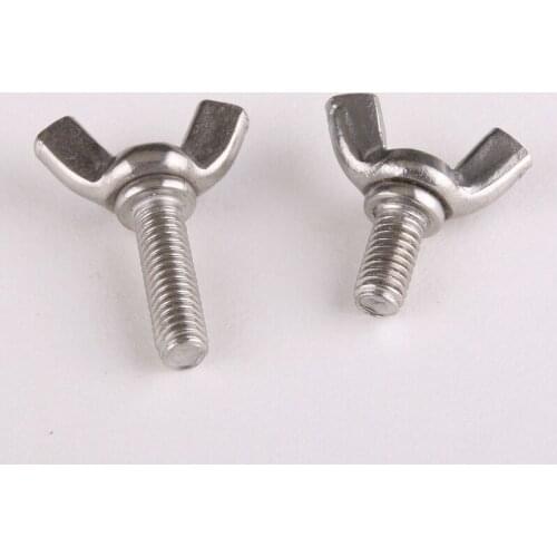 5PCS Butterfly Bolt Wing Bolt Set Wing Nuts 304 Stainless Steel M5*8/10/12/16/20/25/30/35/40mm DIN316