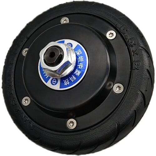 Low vibration 5.5 inch 3.2N.m 24V 70kg load brushless electric wheel hub servo motor for Electronic processing equipment