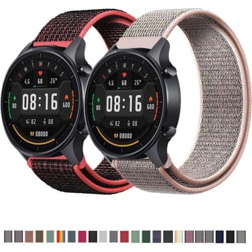 22mm 20mm strap for xiaomi mi watch color band nylon loop wristband smart watch bracelet belt for xiaomi haylou ls02 band